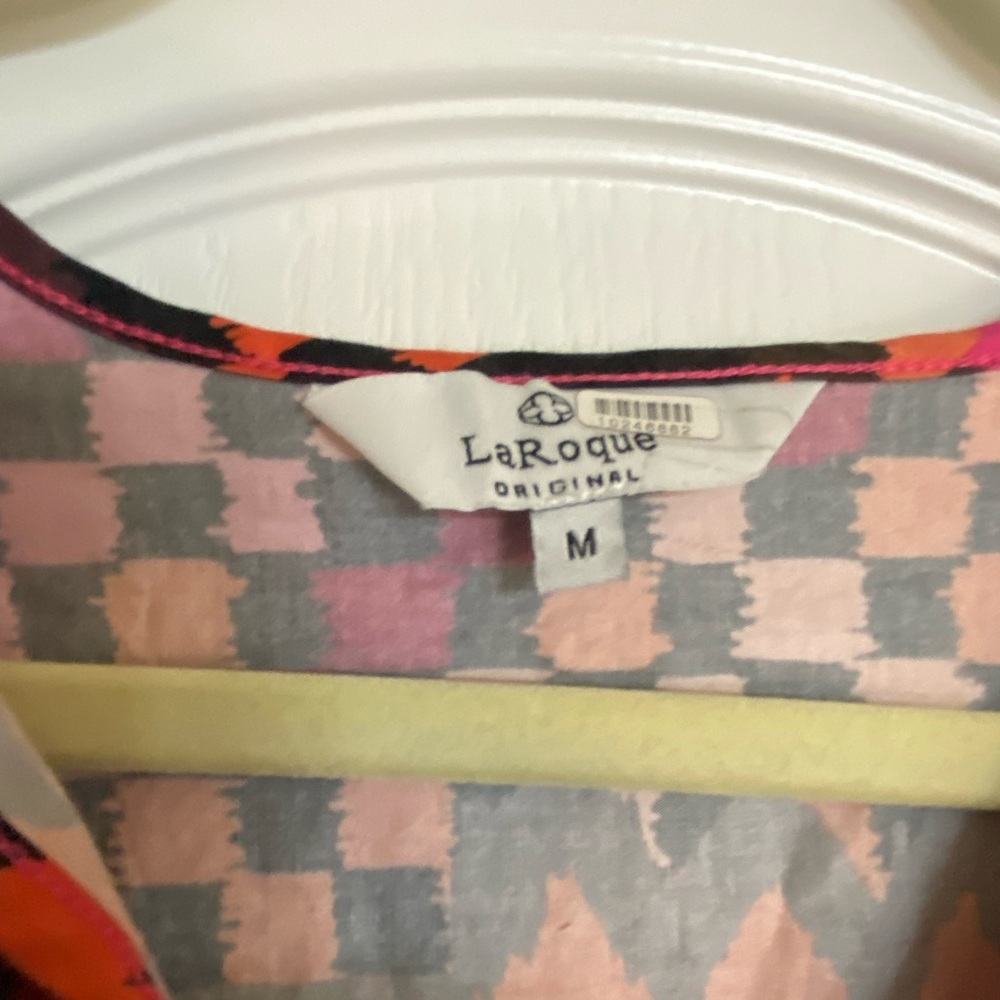 Laroque Nell Blouse - Pink Patchwork Top - image 5